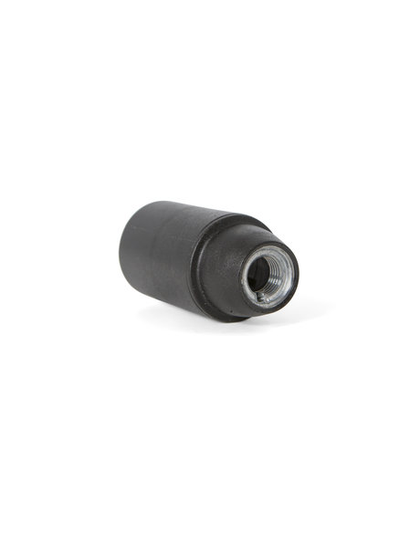 Black (matt) lamp socket, E14 fitting, smooth external surface