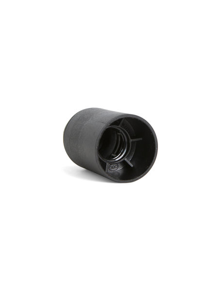 Black (matt) lamp socket, E14 fitting, smooth external surface