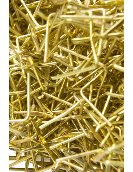 Brass staples / pins for chandelier beads, 20 pieces in a bag