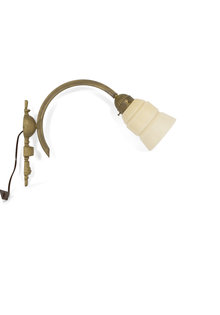 Large Wall Lamp with Cream-Coloured Shade