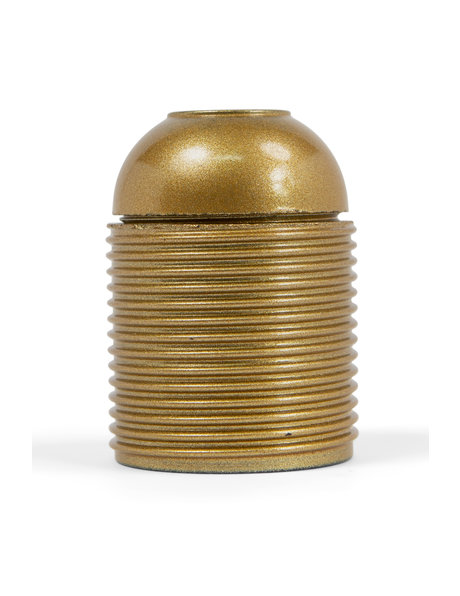 Lamp Socket, E27 fitting, gold bakelite, with screw thread
