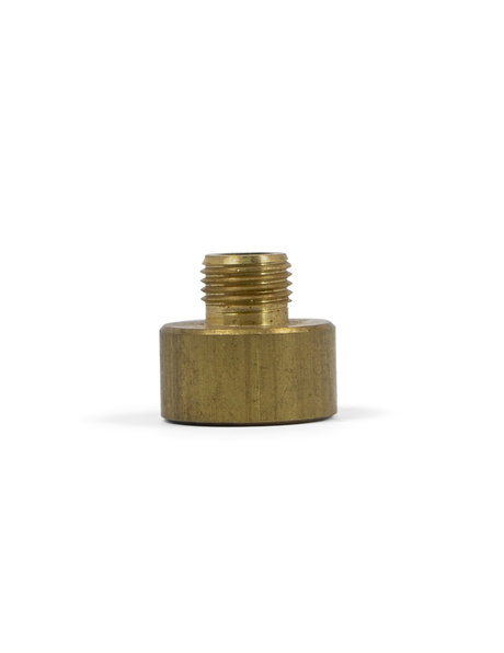 Adapting nipple for pipes, 1.0 cm, .39 inch to 1.5 cm, .059 inch, brass