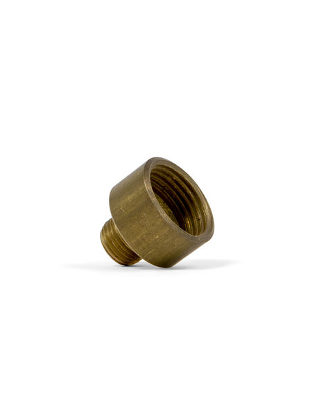 Adapting nipple for pipes, 1.0 cm, .39 inch to 1.5 cm, .059 inch, brass