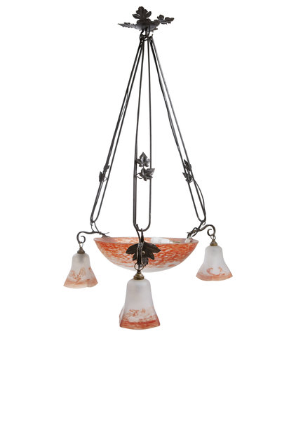 Franse Hanglamp, Signatuur Bauer