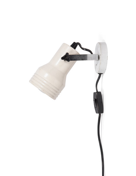 Retro wall lamp cream colored