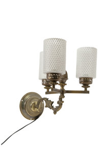 Design Wall Lamp, 3 Vintage Torches