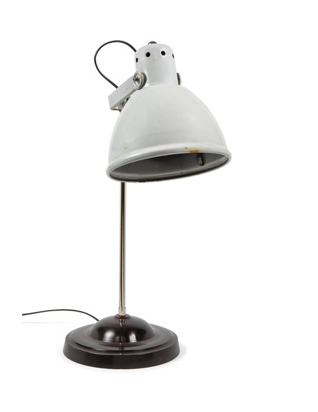 Vintage desk lamp with gray shade