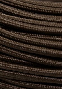 Stoffen Snoer, Donker Bruine Kleur, 2 aderig