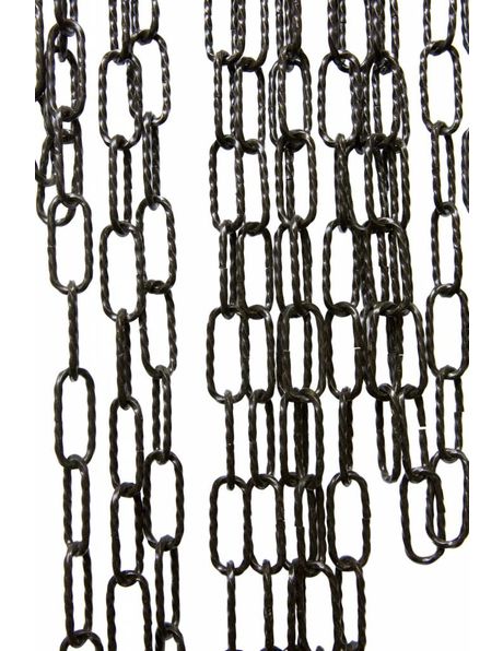 Lamp Chain, twisted big size link, black colour