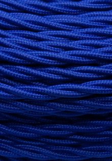 Strijkijzersnoer, Blauw, Gevlochten, 3 aderig