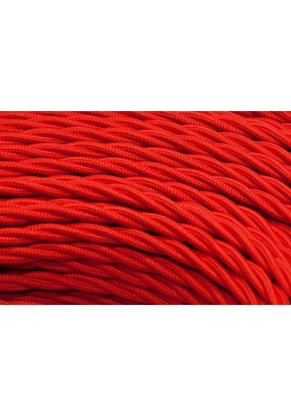 Lamp Wire, Red, Braided
