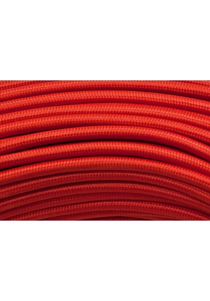 Lamp Wire with Red Textile Cover, 2 core