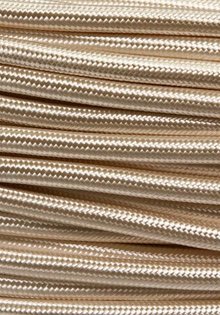 Strijkijzersnoer, ivoor, 2 aderig