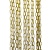 Lamp chain, small links, 2 x 1 cm / 0.85 X 0.39 inch, brass colour