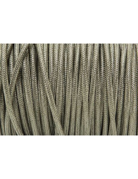 Metal electrical cord, silver coloured, 2 core