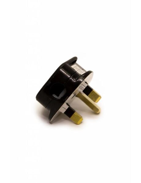 Power plug, model: Brisish Standard, material: black plastic