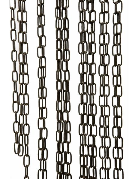 Chain for Lamp, antique brown coated metal, 2 x 1 cm / 0.4 x 0.8 inch
