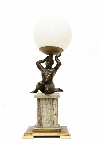 Antique Table Lamp, Carried Light