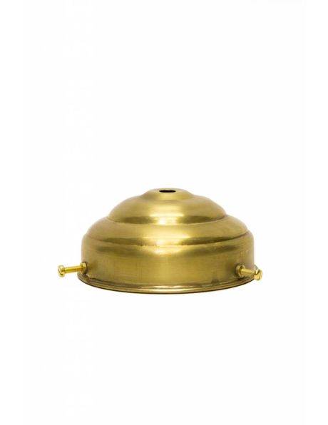Gold-coloured lamp glass holder in the shape of a turret