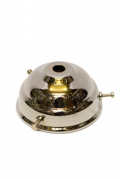 Chrome Glass Shade Holder, Shiny, 6 cm