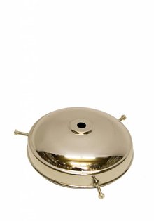 Lamp Shade Holder, Silver, Flat Sphere, 12 cm