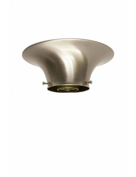 Ceiling lamp ring, matt nickel, for lamp glasses with raised edge of 8 cm / 3.15 inch diameter