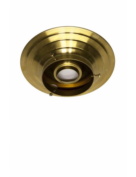 Ceiling lamp ring, gold brass, lamp glasses with raised edge, max diameter of 10.0  cm / 3.9 inch