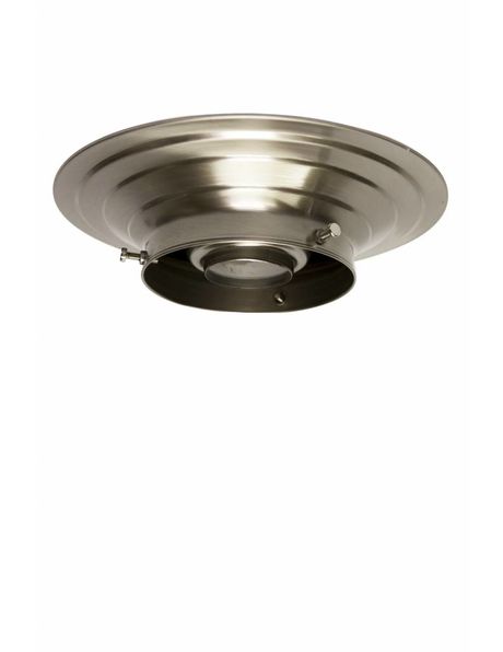 Lamp Ceiling Ring, matt nickel, diameter of the raised edge of the lens is maximum 10.0  cm / 3.94 inch