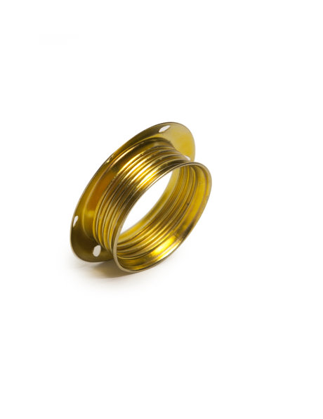 E14 Shade ring, for small lamp fitting with external screw thread, brass