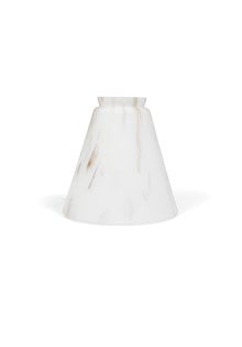 Glass Lampshade, Matt white, Marbled Glass