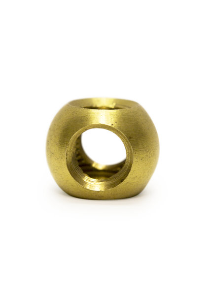 Pipe Connector, Brass, 1.0 cm, Cross Conection