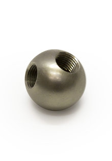 Hoekverbinding, 2.5 cm Diameter, Mat Nikkel, M10x1