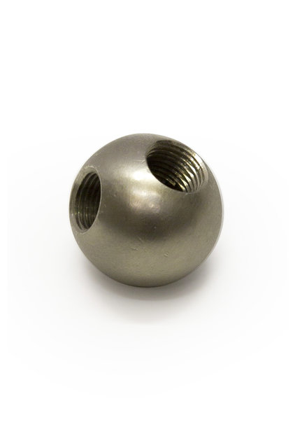 Pipe Connector, Corner Joint, 1.0 cm Diameter, Matt Nickel