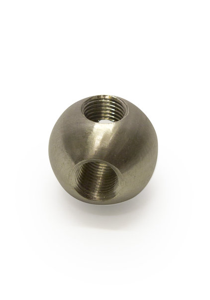 Pipe Connecting Ball , (T-piece), 2.5 cm / 0.98 inch, Matt Nickel