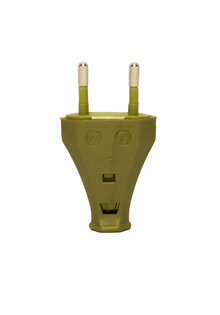 Flat Electrical Plug, Gold Colour (Type Euro Plug)