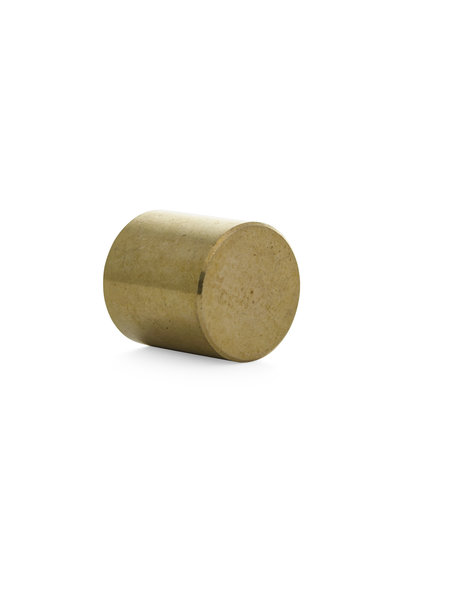 Brass cover plate, 1.8 cm / 0.7 inch high, internal M13x1 thread