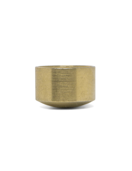 Cover cup, brass, 0.8 cm / 0.3 inch high, M10x1 internal thread