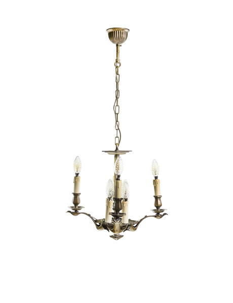 Square hanging lamp, Jugendstil from the 1930s