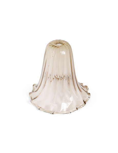 Glass lampshade, high model, brown-gold glass
