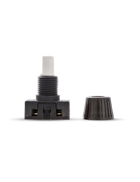 Black and white plastic built-in switch for desk lamps