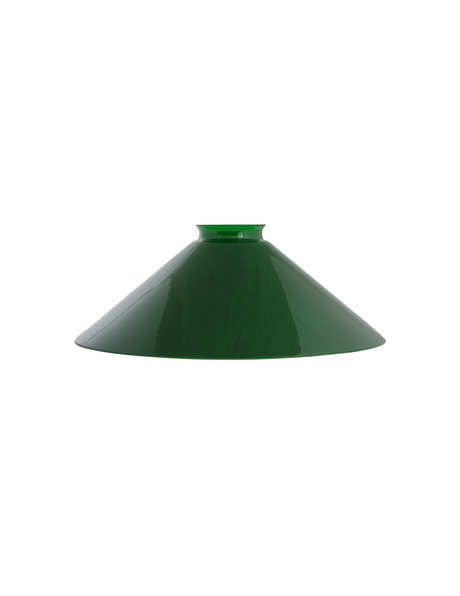 Glass lampshade, green glass, 24.5 cm / 9.6 inch