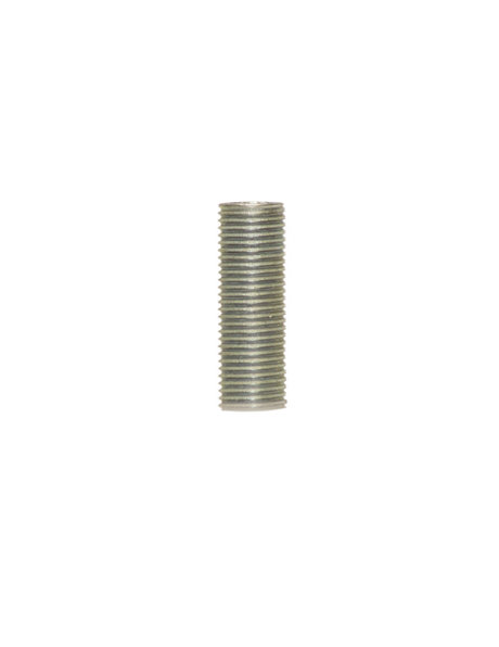 Threaded pipe , hollow, 3.0 cm / 1.2 inch, fine thread, diameter: 1 cm (M10) / 0.39 inch, galvanised