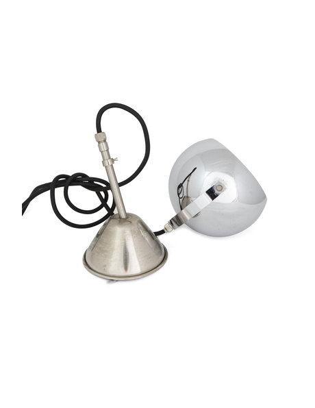 Hanging lamp design, chrome ball on cord