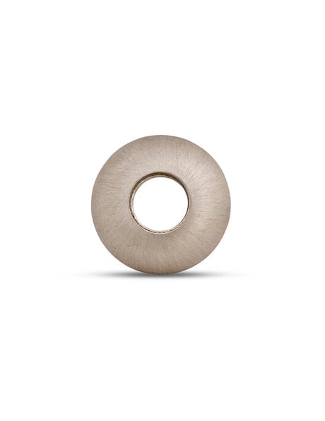 Moer, rond, 2.4 cm, mat zilver, M10x1 draad