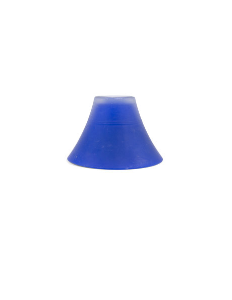 Vintage lampenkapje, blauw matglas