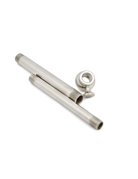 Sliding pendulum coupling piece, silver color, M13 internal