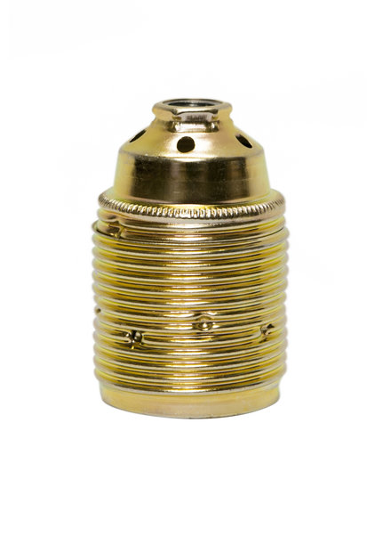 Lamp Socket, E27, Outer-Thread, Brass