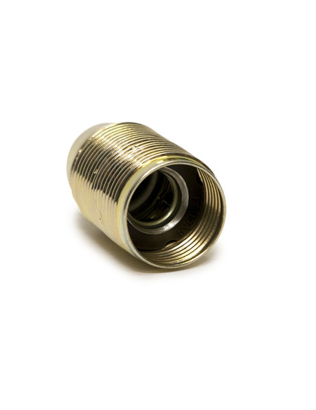 Brass colour lamp socket, E14 (small size fitting), external thread