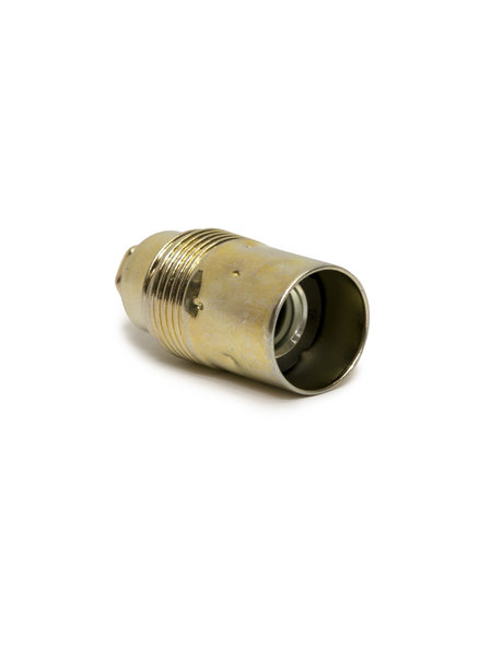 Lamp socket, E14 fitting, brass-colour, smooth outside
