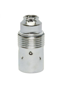 E14 Lamp Socket, Chrome, Smooth Surface